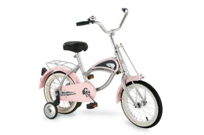 Morgan Cycle Pink Cruiser Bicycle With Training Wheels 14" Ride on Steel Toy