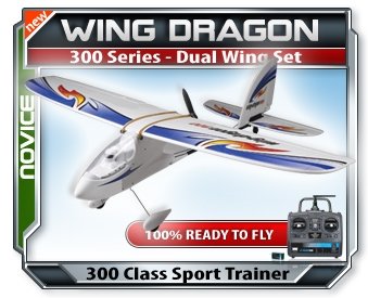 Wing Dragon 300 RTF RC Airplane Includes Two Wing Types