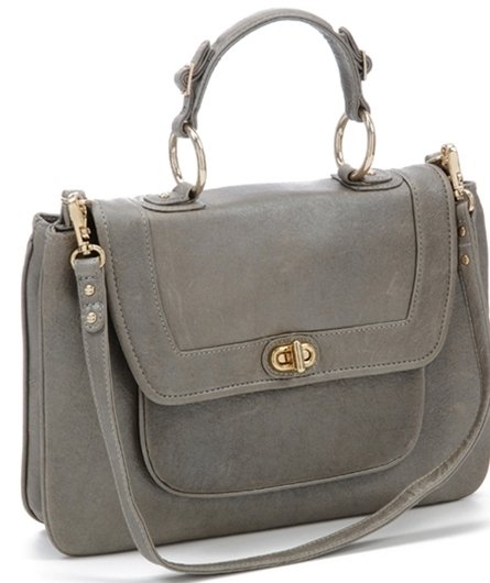 $350 REBECCA MINKOFF COVET Satchel in Pearlized Gray NWT