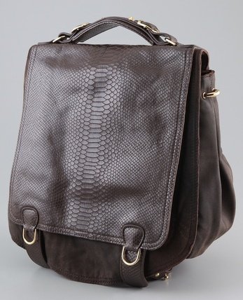 $595 CC Skye ONIE Messenger Bag in Brown Python NWT