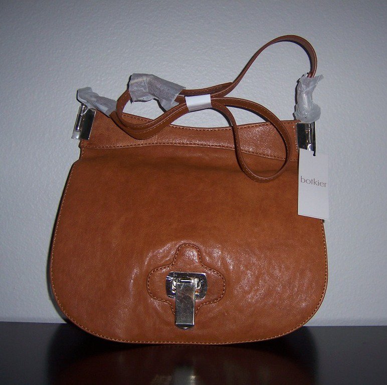 $425 Botkier BRINKS Shoulder Bag in Saddle Lambskin NWT