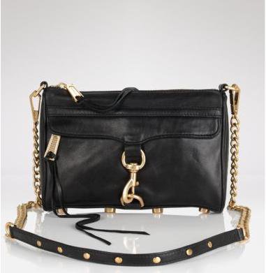 $195 REBECCA MINKOFF Mini MAC Clutch in Black Morning After mini NWT