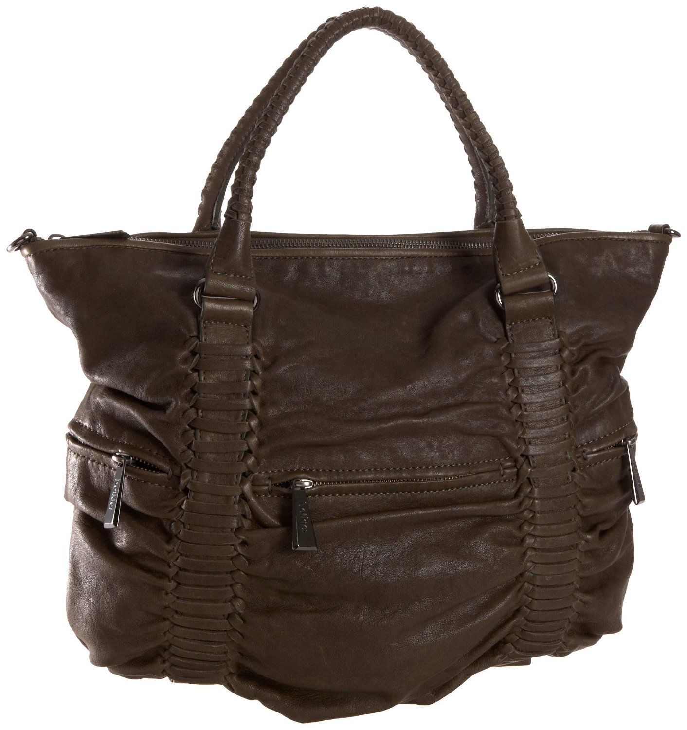 $575 Botkier LEO Satchel in Olive Lambskin NWT