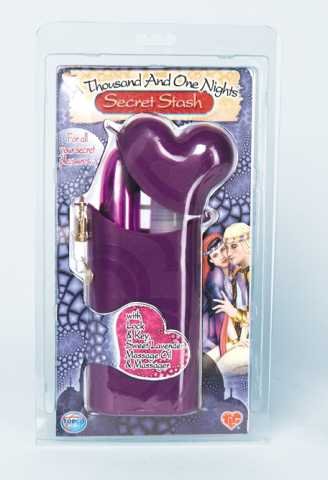 1001 Nights Secret Locking Stash Case with Massager and Oil
