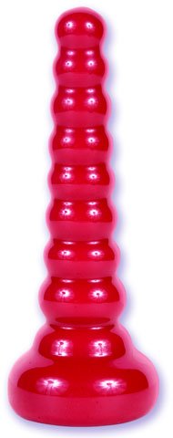Medical Red Boy Line - 8 inch Butt Plug Ridged NEW
