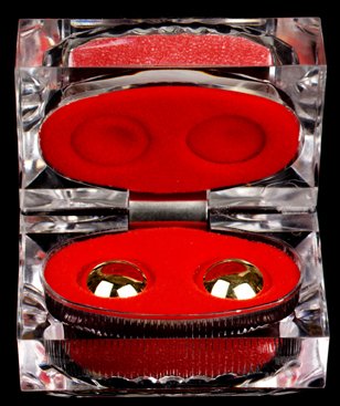BenWa Gold Balls Crystal Display Box NEW