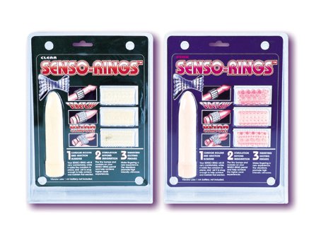 Senso Rings with Mini-vibrator -Clear