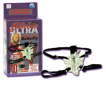 Mini Silicone Butterfly Strap-On Vibrator