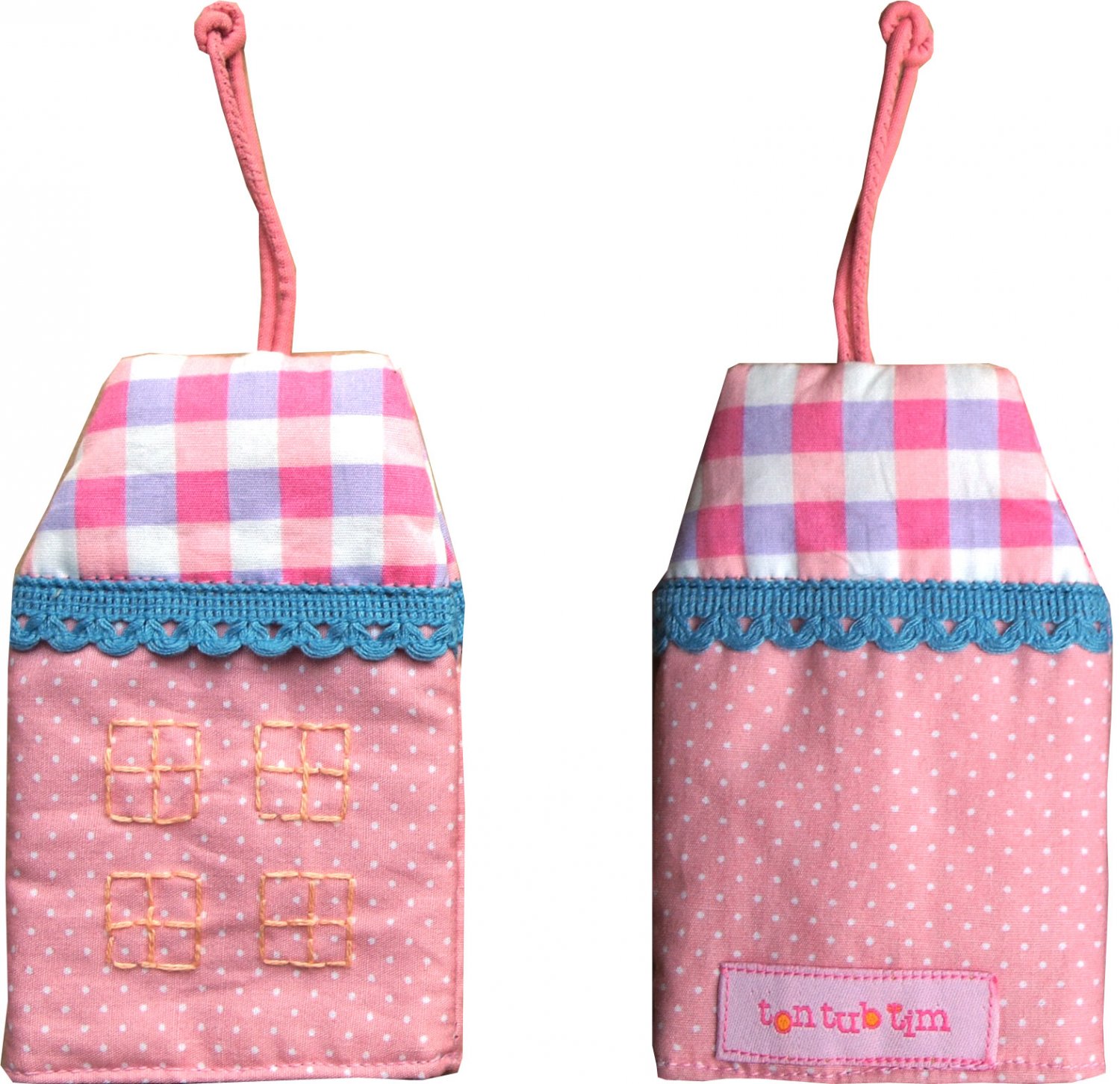 TonTubTim Home Sweet Home Key Holder / Key Fob (size s): Light Pink