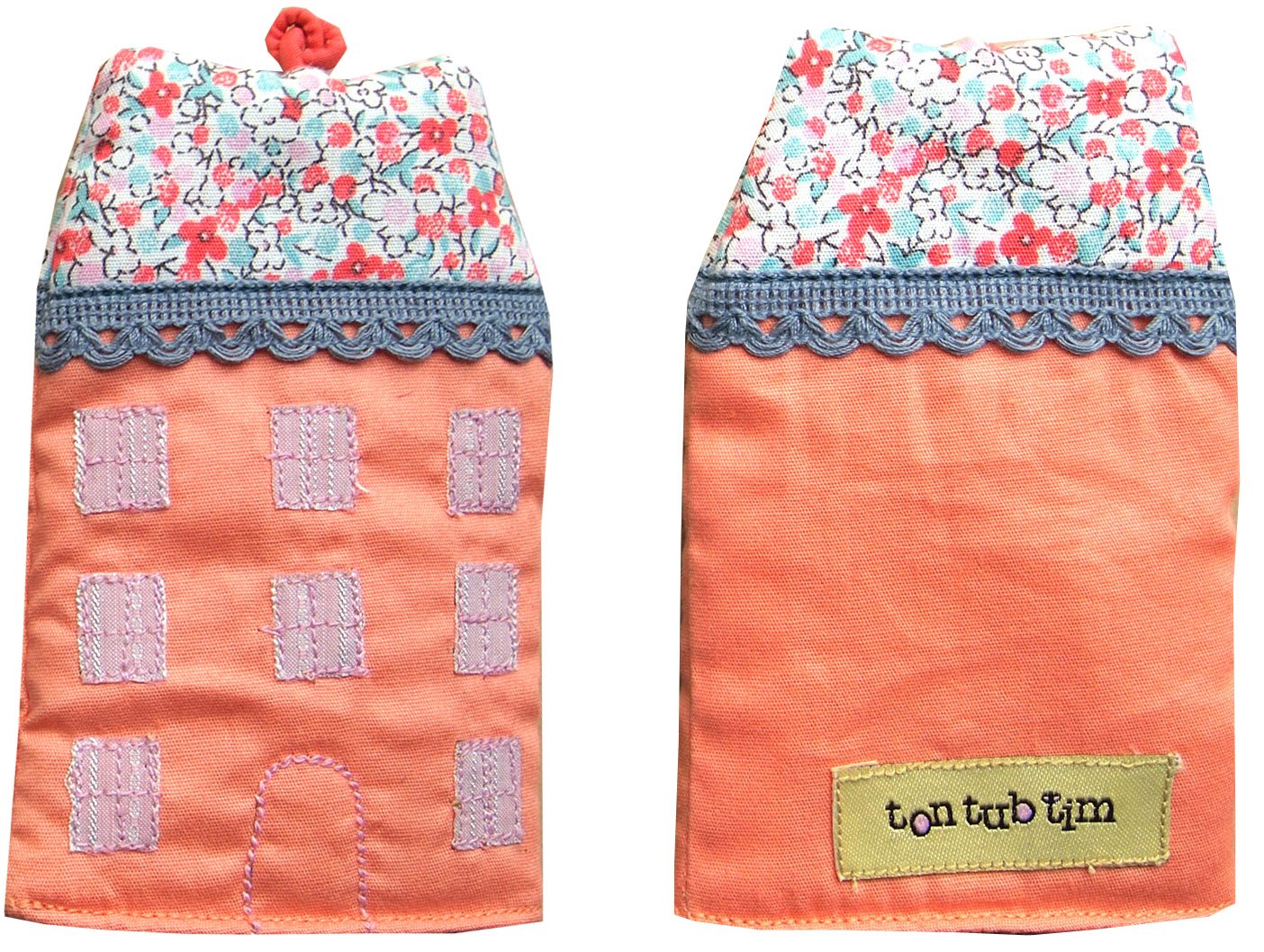 TonTubTim Home Sweet Home Key Holder / Key Fob (size L): Orange