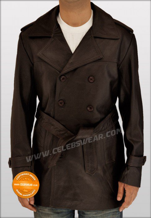 Mystic River Jimmy Markum Brown Long Leather Jacket