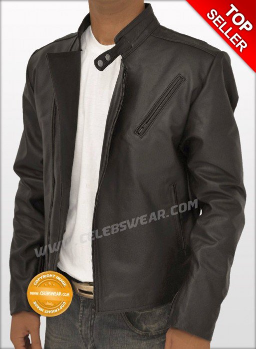 Tony Stark Iron Man Movie Black Designer Leather Jacket