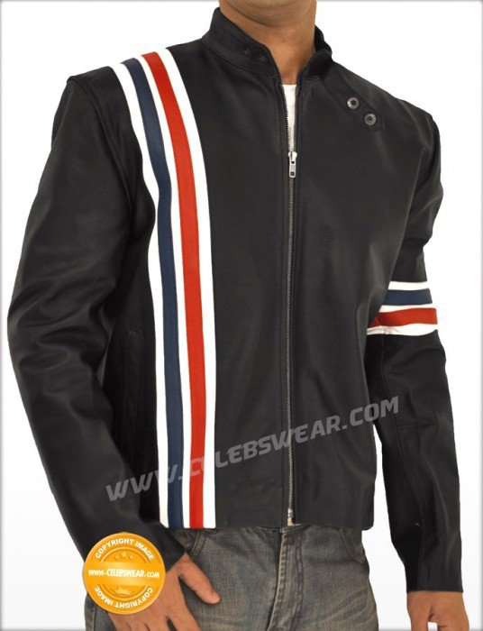 Peter Fonda Easy Rider Jacket Captain America with Flag