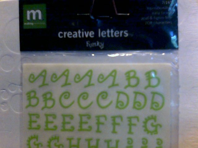 Making Memories Creative Letters Funky