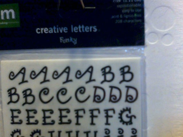 Making Memories Creative Letters Funky