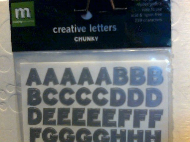 Making Memories Creative Letters Chunky