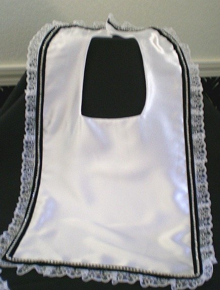 Square black velvet ribbon Bridal Bib