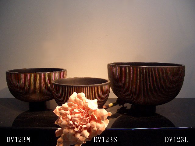 THAILAND WOOD VASE-DV123M/DV123S/DV123L