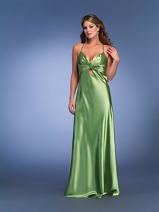 Sexy Halter Lime Prom Dress Full Length