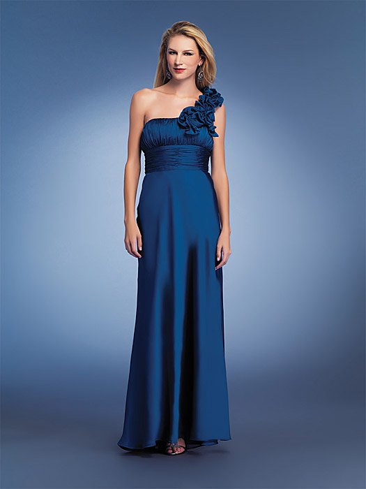 Single Strap Chiffon Flower Prom Dress
