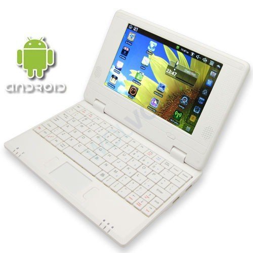 WHITE 7inch Android Tablet Laptop Netbook Installed WiFi 4gb/256mb (Pouch Case, Charger, Mouse)