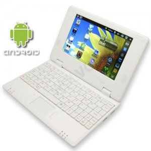 WHITE 7inch Android Tablet Laptop Netbook Installed WiFi 4gb/256mb (Pouch Case, Charger, Mouse)
