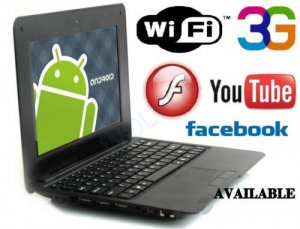 Cheap 7inch Tablet Laptop Netbook Installed WiFi 4gb/256mb (Pouch Case, Charger, Mouse)
