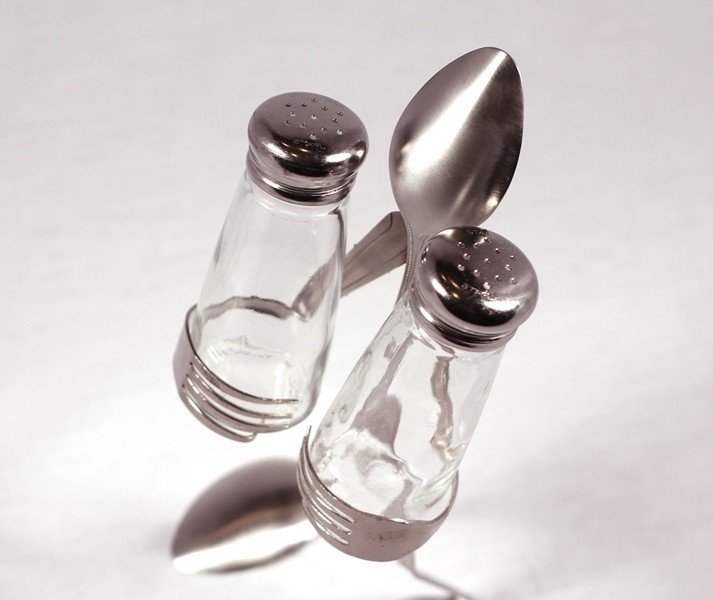 Salt and Pepper Holder SpoonLarge Shakers