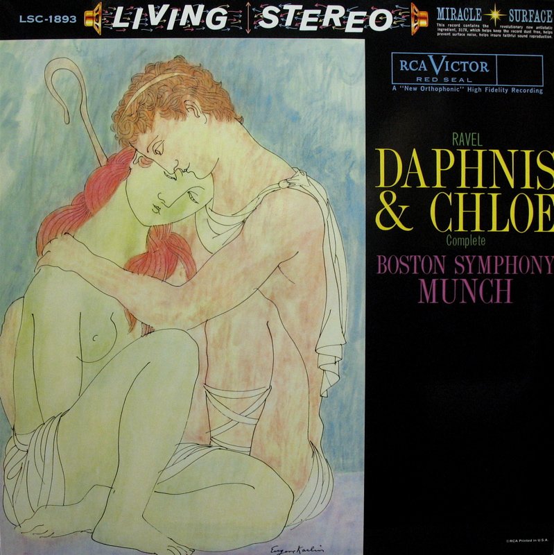 RAVEL Daphnis & Chloe MUNCH Boston Symphony RCA/Classic LSC-1893 (NM/NM) 180g LP