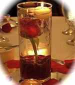 1 Rose Wedding Reception Glass Cylinder Vase Table Centerpieces
