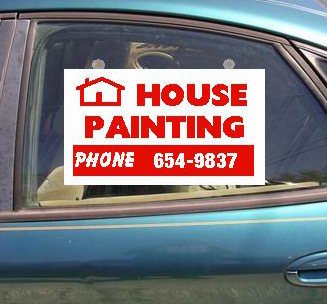 Window sign for auto or store. #102
