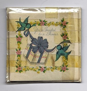 Left Over Invitations From Shower - 1946