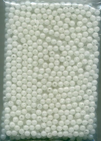 Size 6 MM Glo in The Dark Plastic Beads 1000 Ct.