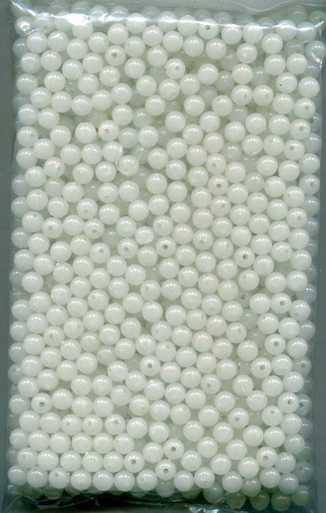 Size 8 MM Glow in The Dark Plastic Beads 1000 Ct.