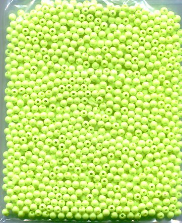 Size 4mm Chartreuse Round Plastic Beads 1000 Count