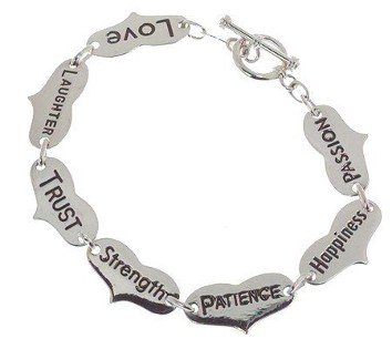 Sterling Heart Inspiration Link Toggle Bracelet