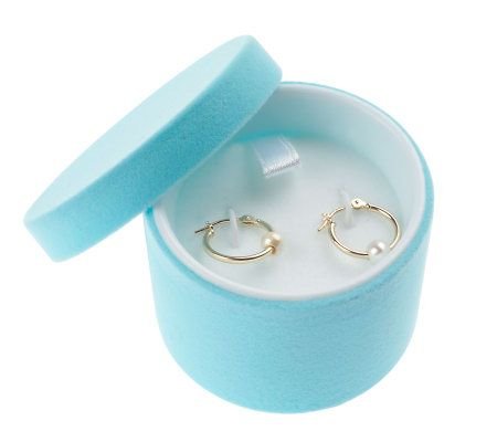 New Darling 14k & Pearl Hoop Earrings