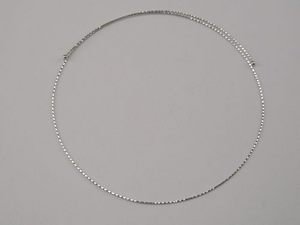 New Signed Italy 14k White Gold Diamond Cut Wrap Choker Necklace
