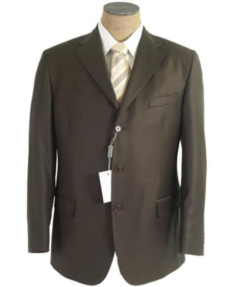 Olive Green Men's Single Breasted Discount Dress 3 or 4 Button Suit