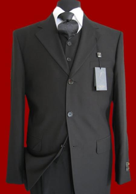3 or 4 Buttons high Vested 3PC Mens Suits in All Color