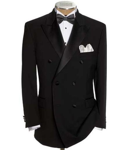 Black Double Breasted Tuxedo Jacket + Pants