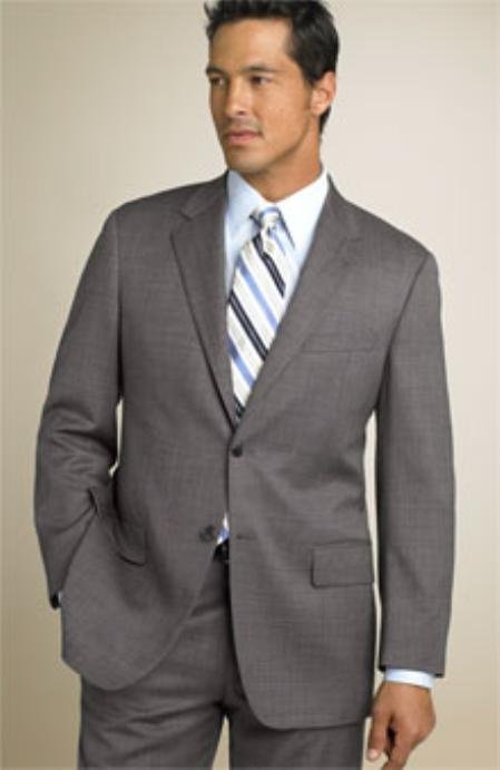 Classic Two Button Mid Gray~Grey(Not Very light & Not Dark Gray) Business Suit