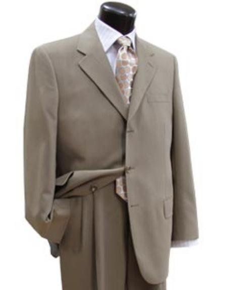 Taup/Tan Super 100's Wool Business Discounted Suit