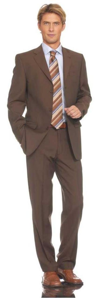 Modern Brown Super 120's Wool