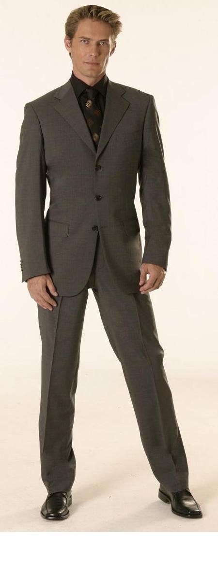 Gianni Charcoal Gray Super 120's Wool