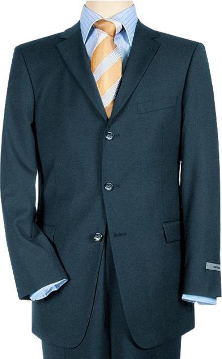 High Quality Pick Stitch Jacket & Double Back Vent Three Button Navy Blue Super 140's