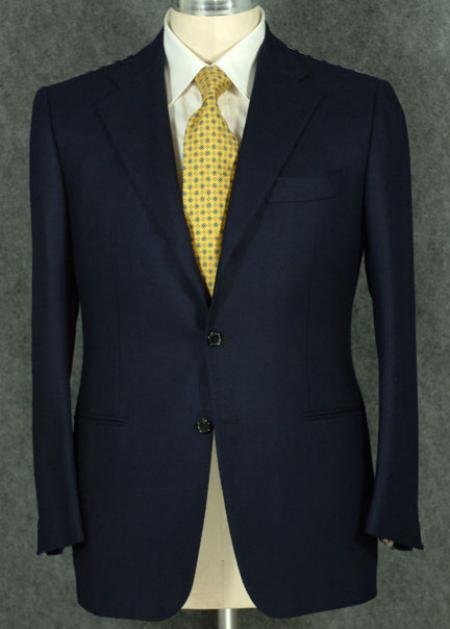 Men's 2 Button Style Jacket Super 100' Wool Suit With Pleated Pants in 6 Colors