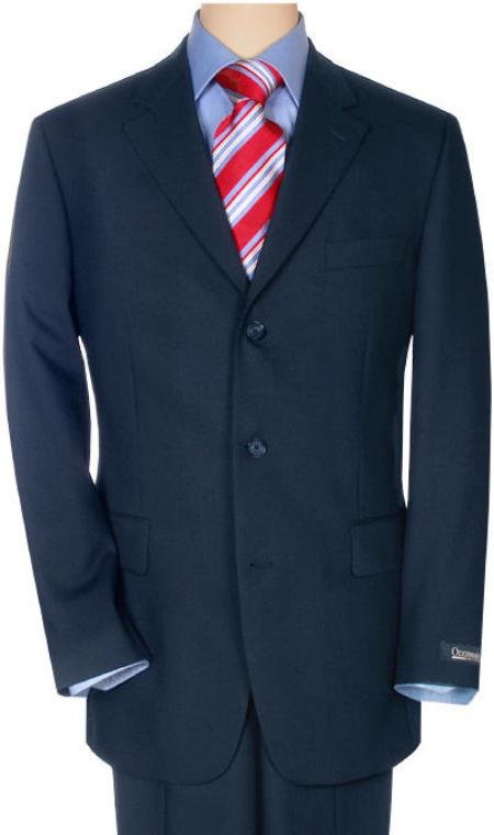 Navy Super 120 Wool 3 Button premeier quality italian fabric Suit