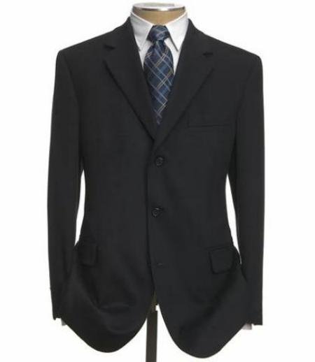 Black Super 100 Wool 3 Buttons Mens Dress Business Suits!