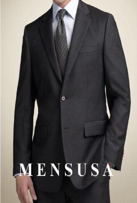 Black 2 Buttons premeier quality italian fabric Men's Suits Super 100's